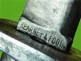 Antique Vintage Old Kearney & Foot Fighting Hunting Knife