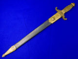 Antique US 19 Century Fraternal Masonic Sword with Scabbard