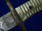 Argentina WW1 German Made Mauser Bayonet Knife Matching # 0036 w/ Scabbard