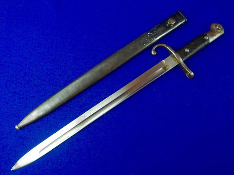 Argentinian WW1 German Made Mauser Matching # Bayonet Fighting Knife with Scabbard