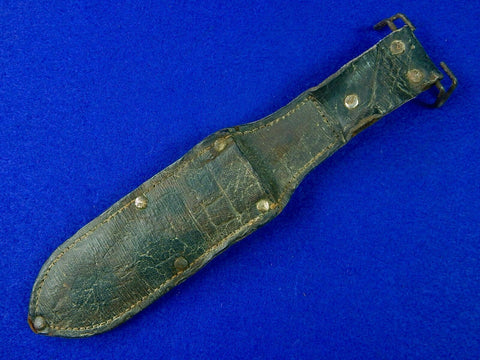 Australian or US WW2 1943 Dated Leather Sheath Scabbard Case for Fighting Knife 