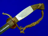 Antique Austrian Austria WW1 Engraved Lion Head Sword w/ Scabbard