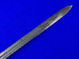 Belgian Belgium German Made Antique 19 Century 1897 Dated Saw Back Bayonet Sword