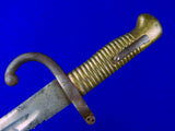 Belgian Belgium German Made Antique 19 Century 1897 Dated Saw Back Bayonet Sword