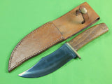 Vintage 1978 Custom Hand Made Bowie Style Hunting Fighting Knife & Sheath