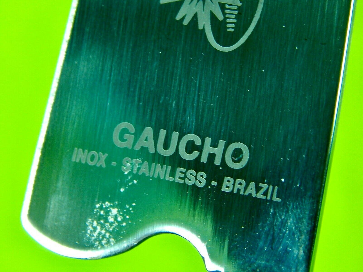Vintage Brazilian Brazil Gaucho Inox Engraved Knife w/ Sheath – ANTIQUE ...