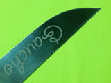 Vintage Brazilian Brazil Gaucho Inox Engraved Knife w/ Sheath