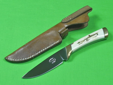 British English Custom Hand Made PAT MITCHELL Sheffield Hunting Stag Knife