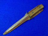 British English WWI WW1 Stiletto Fighting Knife Dagger w/ Sheath