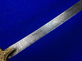 British English Victorian 19 Century General Officer's Engraved Sword w Scabbard