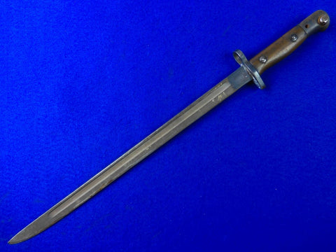 British English Antique WW1 Long Bayonet Fighting Knife 