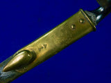 British English Antique WW1 Model 1876 Martini Henry Socket Bayonet w/ Scabbard