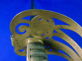 British English Antique WW1 Wilkinson Irish Guards Engraved Sword w/ Scabbard
