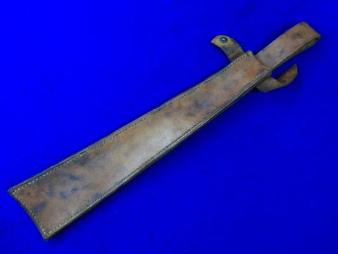 British English WW2 Machete Knife Leather Scabbard Sheath Holster Case