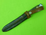 Antique British William Rodgers I Cut My Way Sheffield Stag Hunting Knife Sheath