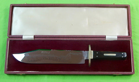 Vintage 1971 British English G. Wostenholm Sheffield I-XL Large Bowie Knife Box