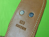 Buck Custom Shop Leather Sheath Scabbard for Model 120 Hunting Fighting Knife