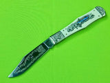 CASE XX Limited Edition Richard Petti 1992 Scrimshaw Folding Knife Signed Cert.