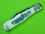CASE XX Limited Edition Richard Petti 1992 Scrimshaw Folding Knife Signed Cert.
