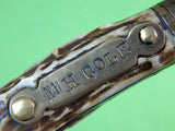 Vintage M.H. COLE Skinner Skinning Hunting Knife & Sheath Signed Book Letter