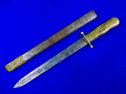 Chinese China WW2 WWII Nationalist Dagger Fighting Knife Knives w/ Scabbard