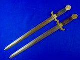 Chinese China Antique Old 19 Century Double Sword Set