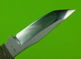 Custom Made  Schiller  Knives Tanto Blade Hunting Fighting Knife w/ Sheath
