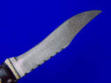Custom Hand Made Unusual CROW Fighting Hunting Damascus Stag Knife w/ Sheath