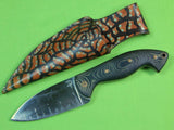 Custom Handmade Fighting Knife Knives & Sheath Forged Hammered Mark Blade