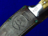 Custom Hand Made R.H. RUANA Large "S" Stamped Hunting Knife with Sheath