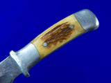 Custom Hand Made R.H. RUANA Large "S" Stamped Hunting Knife w/ Sheath