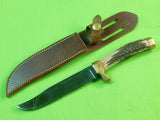 Custom Hand Made Stag Hunting Knife & Sheath