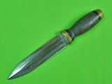 Custom HandMade Stiletto Spear Point Blade Fighting Knife & Sheath Australian WW2 Type
