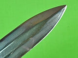 Custom HandMade Stiletto Spear Point Blade Fighting Knife & Sheath Australian WW2 Type