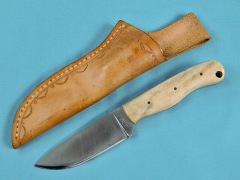 Vintage Custom Hand Made TIM OLT Hunting Knife & Sheath