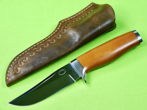 Vintage Custom Handmade Dave WARDMAN Alpena, MI Hunting Knife w/ Sheath