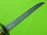US WW2 1943 Custom Handmade Theather Trench Art Fighting Knife w/ Sheath