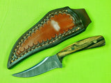 Custom Made Handmade Carl Gray Jr Hunting Knife w/ Sheath