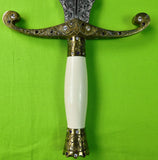 Vintage Custom Handmade Wade CHASTAIN Engraved Exhibition Sword Huge Dagger