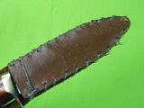 Vintage Custom Made Handmade Hunting Knife Marked "B" w/ Sheath