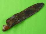 Vintage Custom Made Handmade Hunting Knife Marked "B" w/ Sheath
