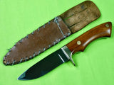 Vintage Custom Made Handmade Hunting Knife Marked "B" w/ Sheath