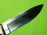 Vintage Custom Made Handmade Hunting Knife Marked "B" w/ Sheath