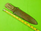 Vintage Old Custom Made Leather Sheath Scabbard Case for Stiletto Fighting Knife