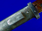 Czechoslovakian WW2 German Marked Mauser K98 Bayonet Fighting Knife w/ Scabbard