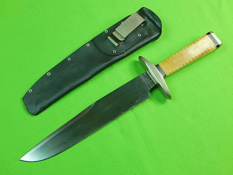 1986 Custom Hand Made DAN KUHL Fighting Knife & Scabbard