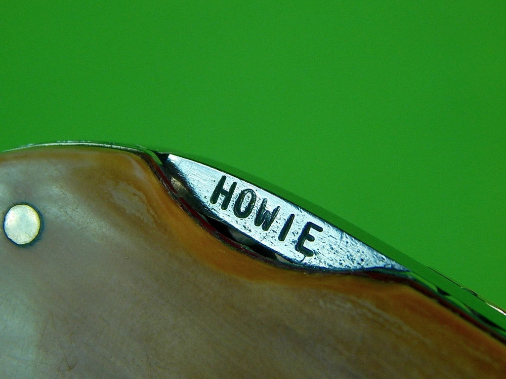 Howeie Fold Vintage 1979 Custom Hand Made DAVID HOWIE Lock Back Folding Pocket Kni ...