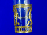 Rare Antique French France Empire Napoleonic Era Set of 4 Gilt Bronze Shot Glass