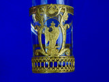 Rare Antique French France Empire Napoleonic Era Set of 4 Gilt Bronze Shot Glass