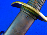 US Civil War Antique 19 Century Ames Model 1840 Cavalry Sword w/ Scabbard